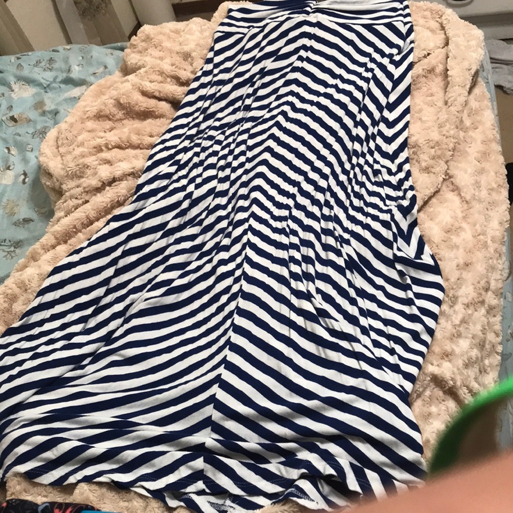 Long striped skirt
